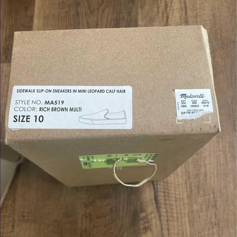 Madewell Woman’s Sidewalk Slip-On Sneakers in mini Leopard Calf Hair New in box